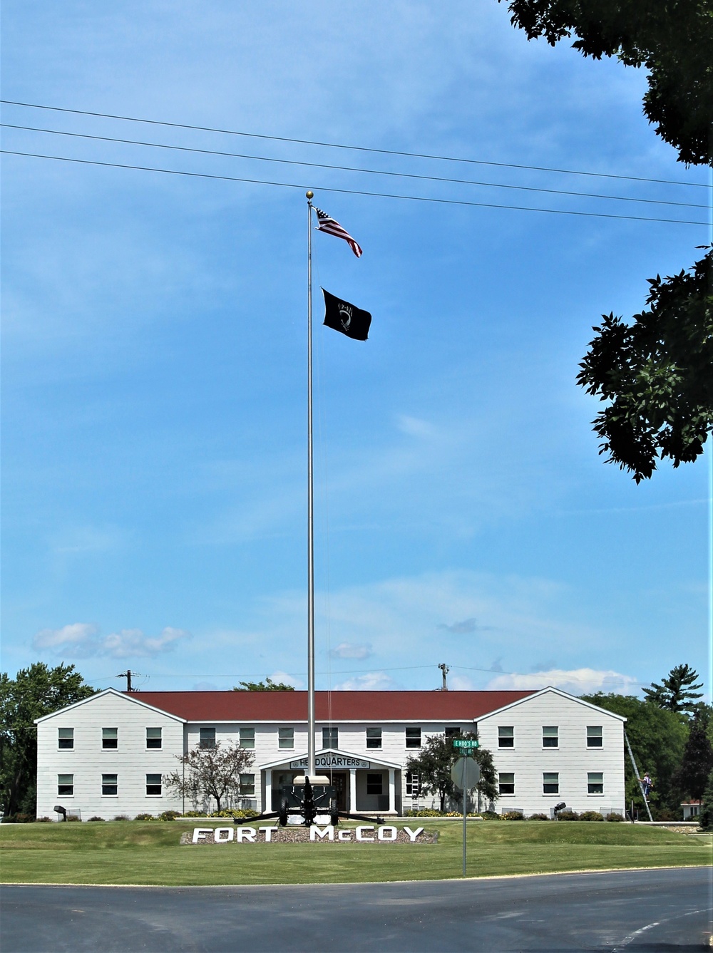 American Flag and Fort McCoy