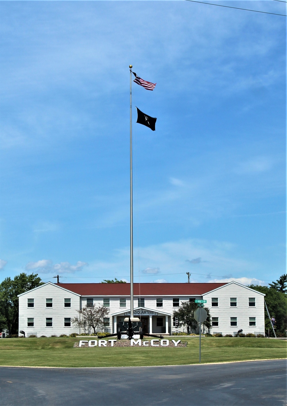 American Flag and Fort McCoy