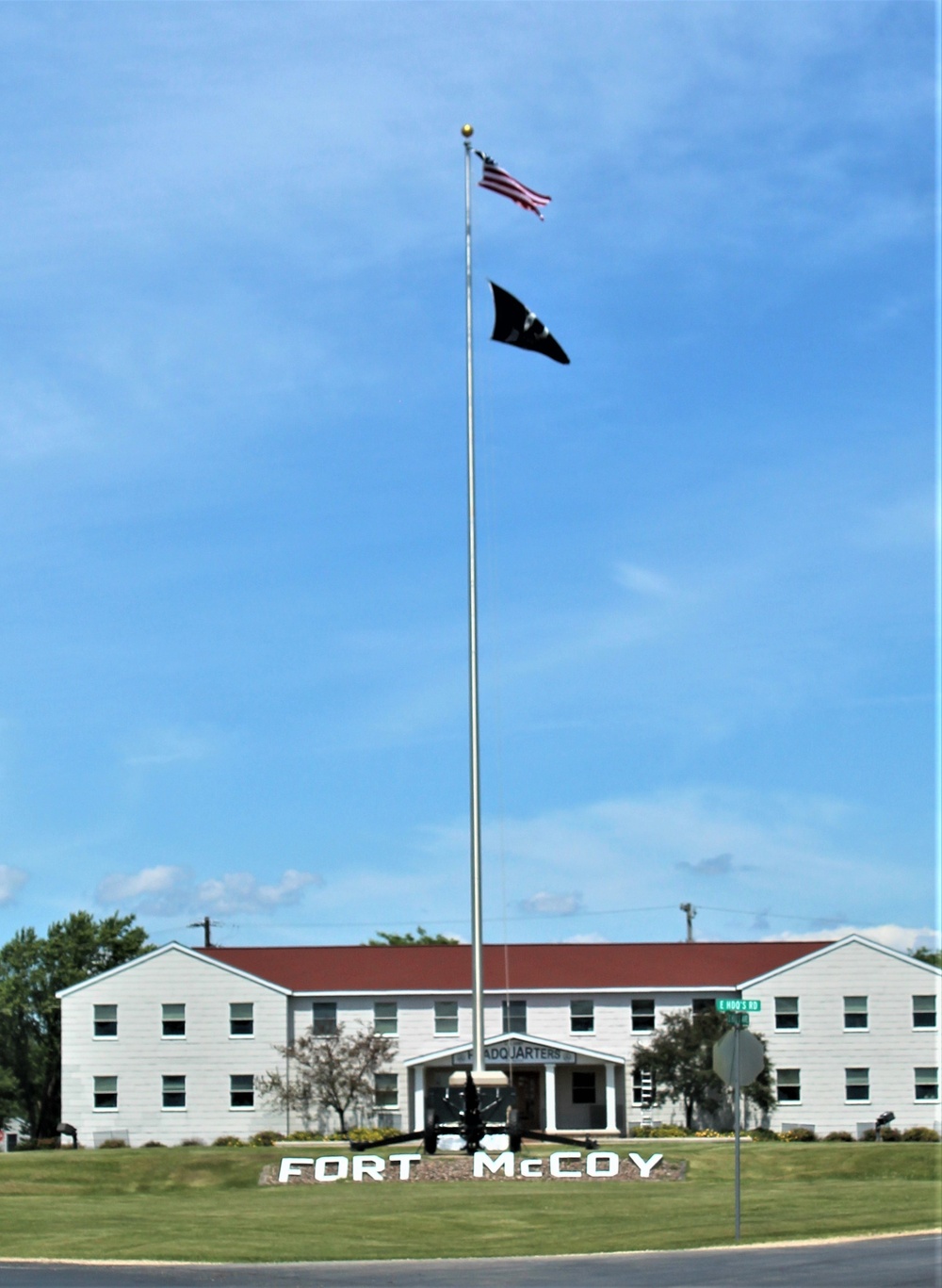 American Flag and Fort McCoy