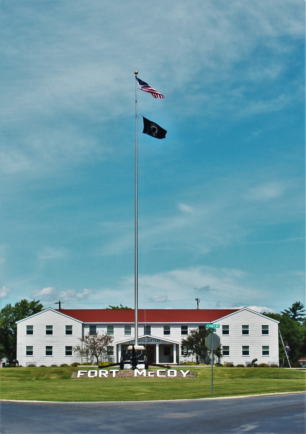 American Flag and Fort McCoy