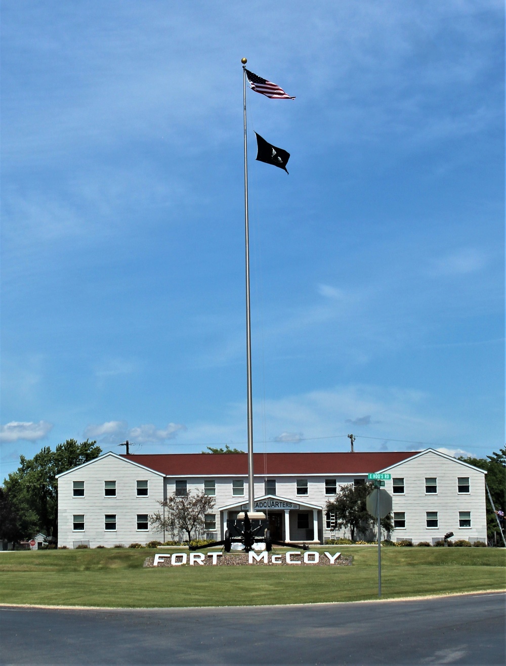 American Flag and Fort McCoy