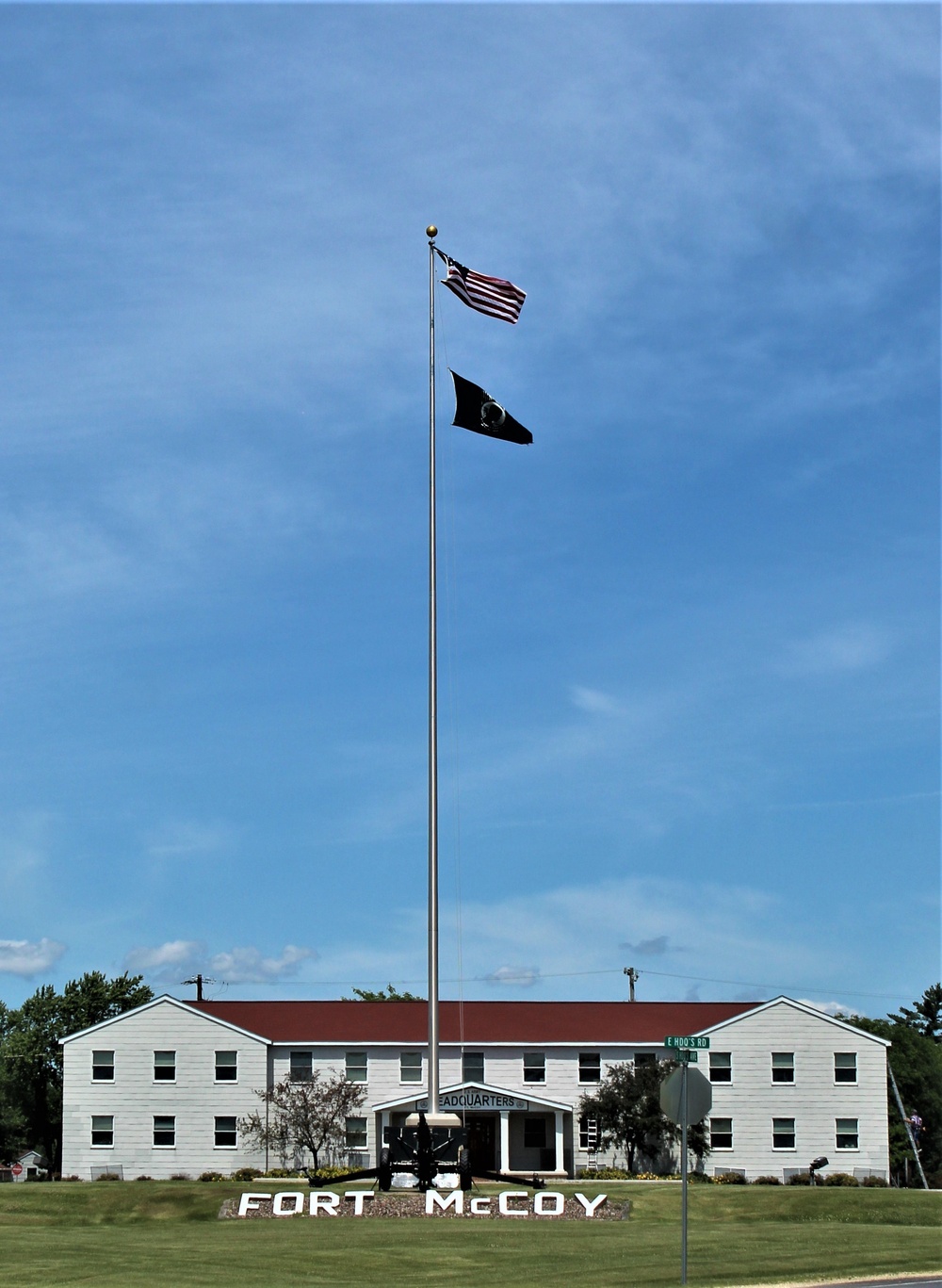 American Flag and Fort McCoy