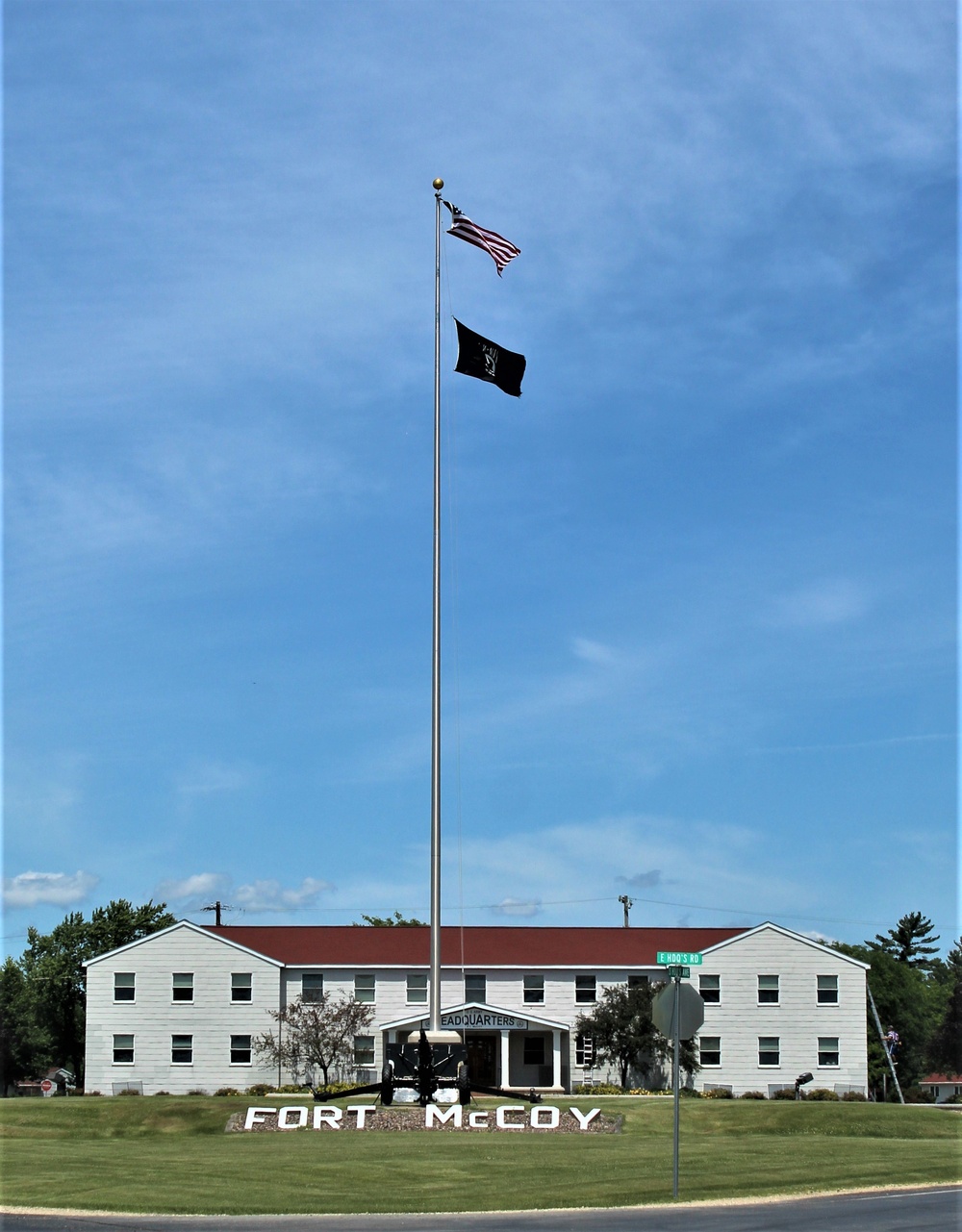 American Flag and Fort McCoy