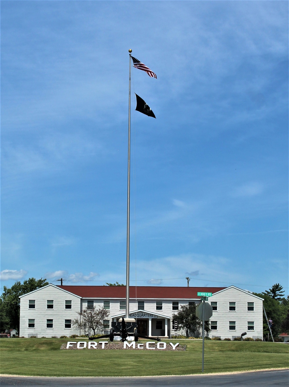 American Flag and Fort McCoy