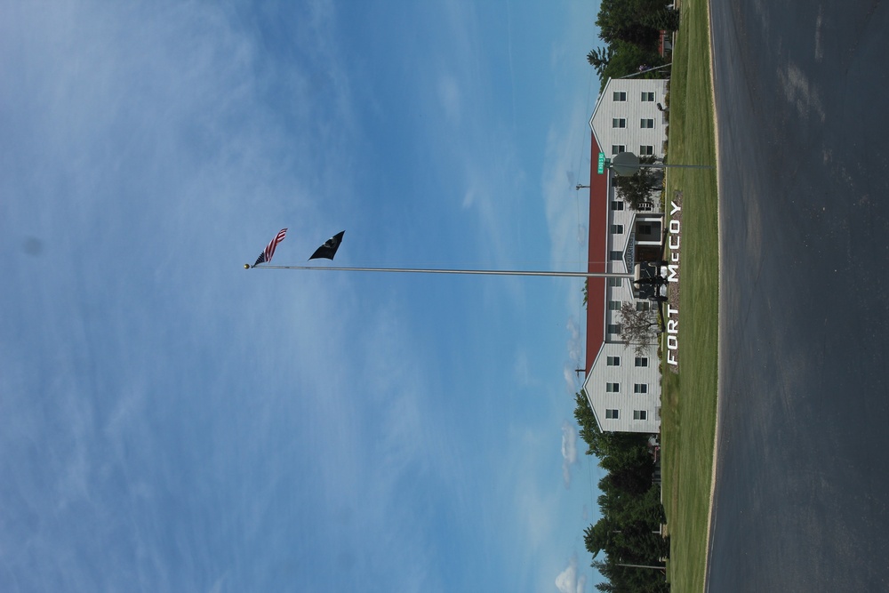 American Flag and Fort McCoy