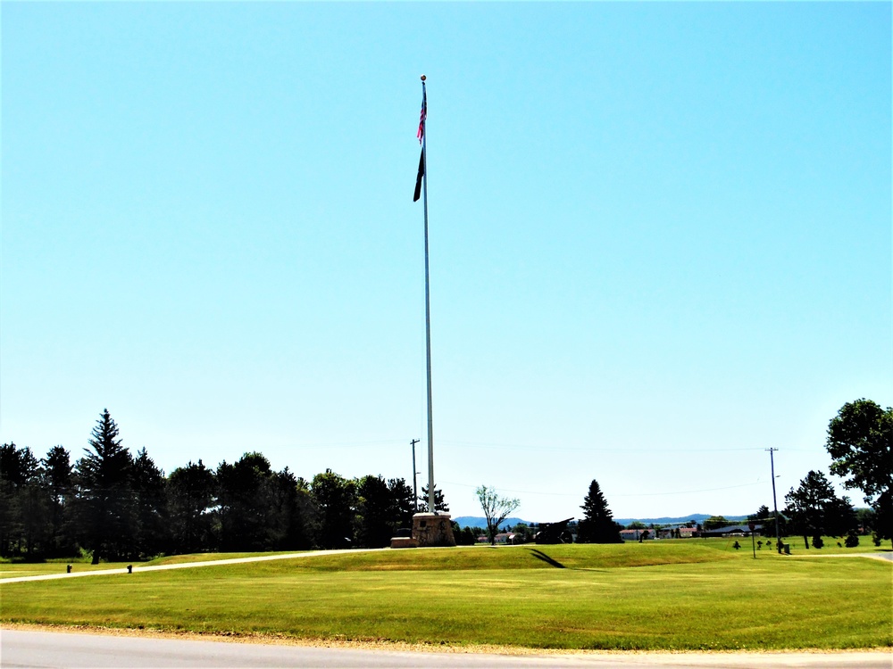 American Flag and Fort McCoy