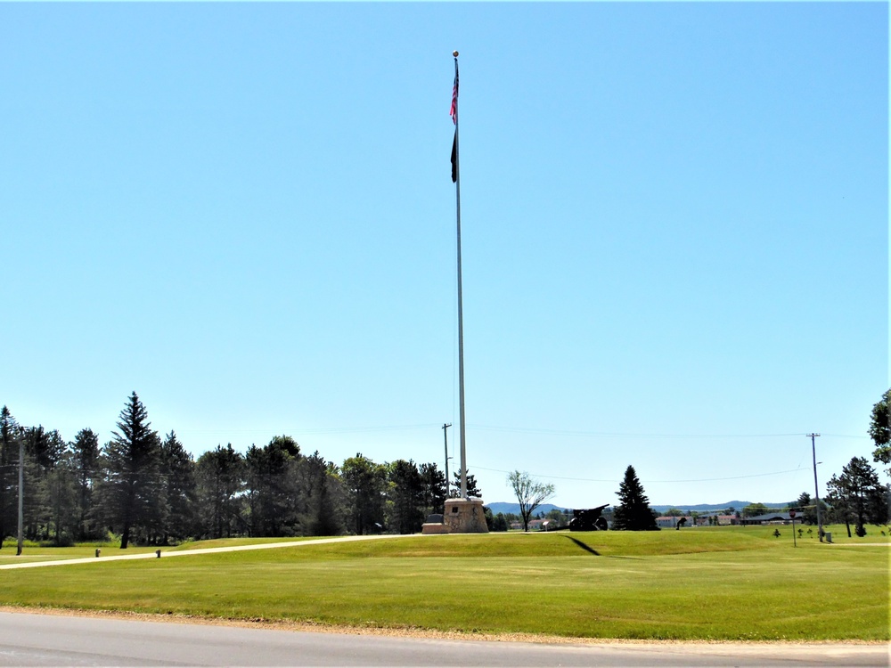 American Flag and Fort McCoy