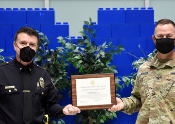 100th Troop Command recognizes Santa Monica police and fire personnel