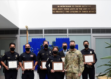 100th Troop Command recognizes Santa Monica police and fire personnel