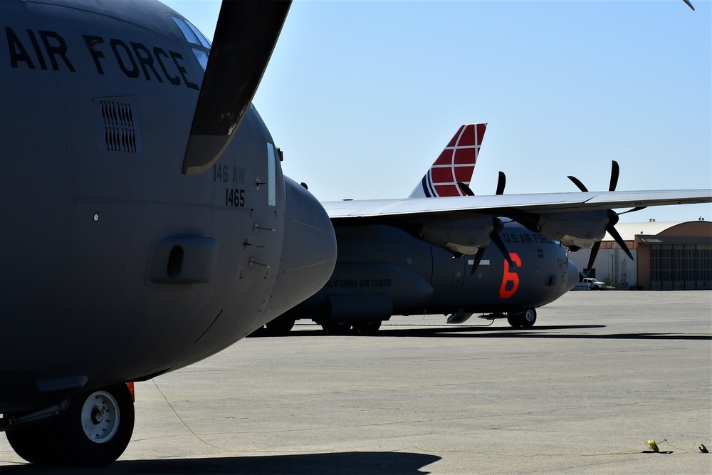 Cal Guard's 146th Airlift Wing supports wildfire fighting missions