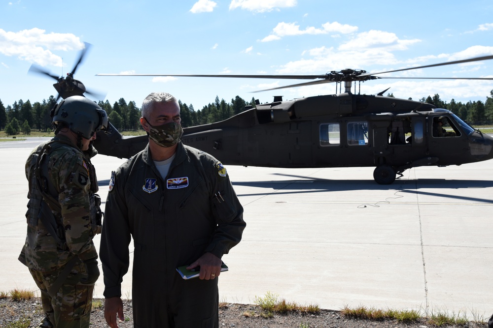 Arizona National Guard leadership visits COVID-19 testing site