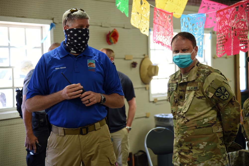 Arizona National Guard leadership visits COVID-19 testing site