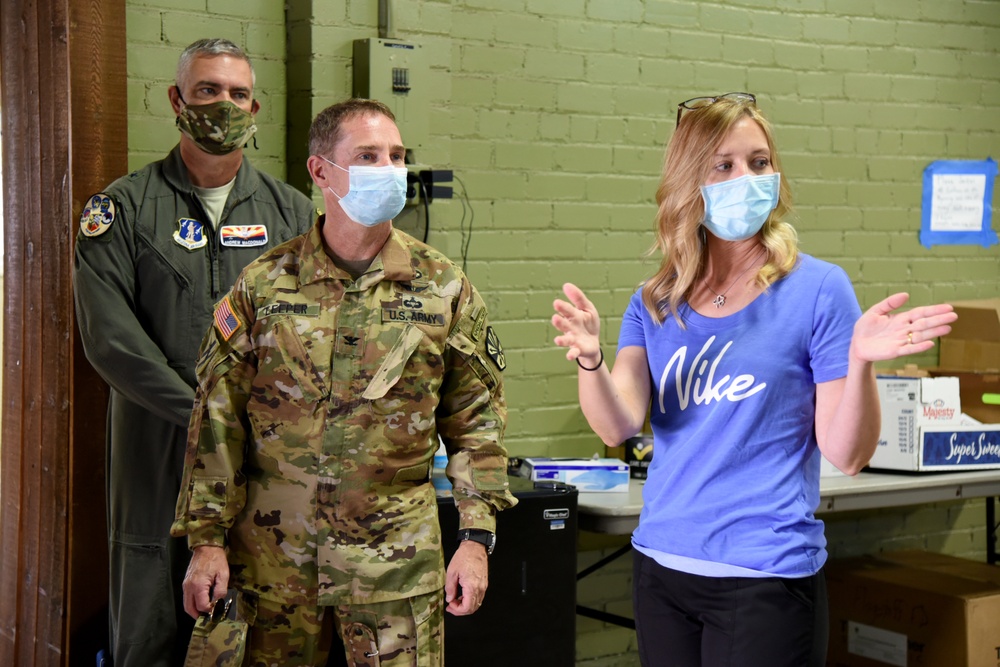 Arizona National Guard leadership visits COVID-19 testing site