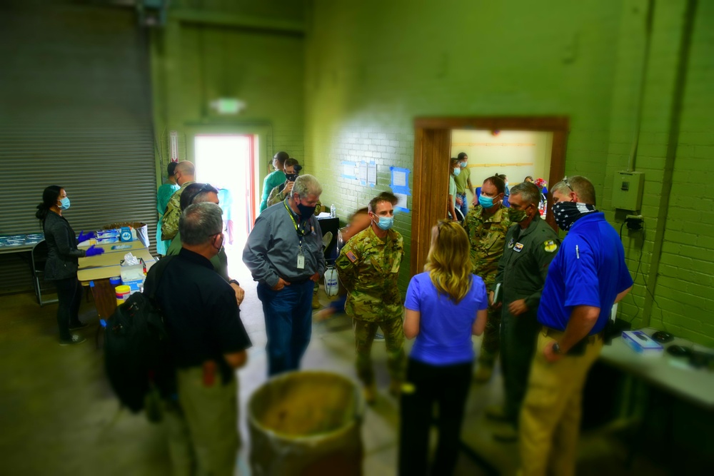 Arizona National Guard leadership visits COVID-19 testing site