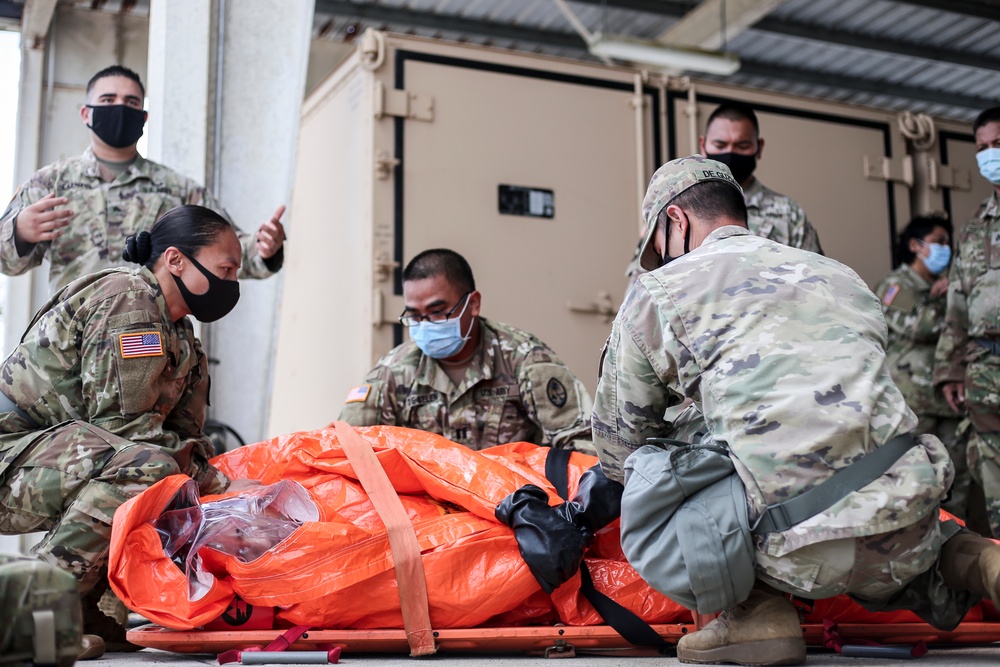 Guam National Guard's Medical Detachment receives Emergency Decontamination Patient Packaging training