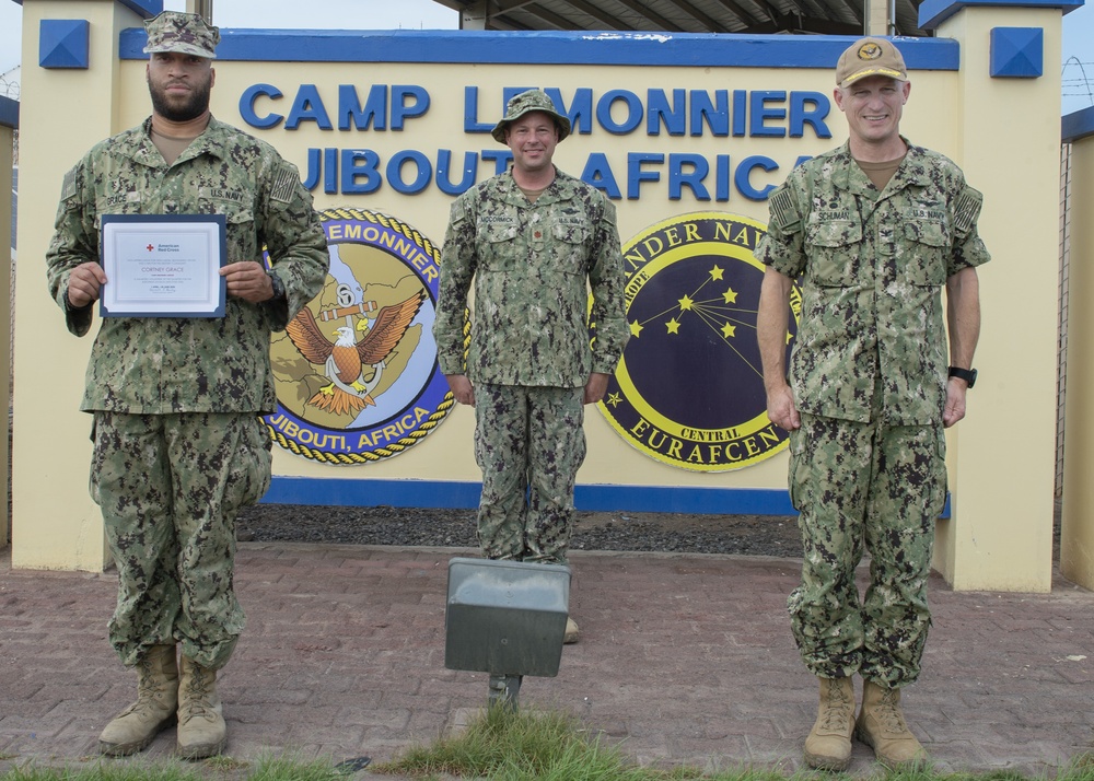 Camp Lemonnier Sailor Honored as American Red Cross Volunteer of the Quarter