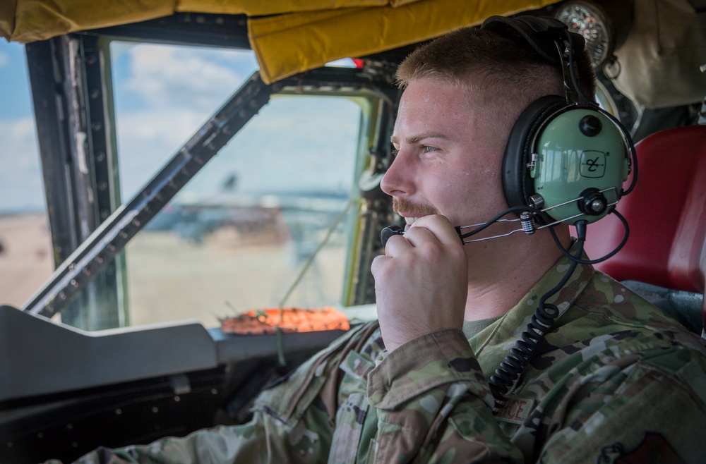 Keeping his feet on the ground to put planes in the sky