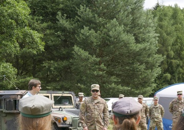 Soldiers stationed in Poland share experiences with local scouts