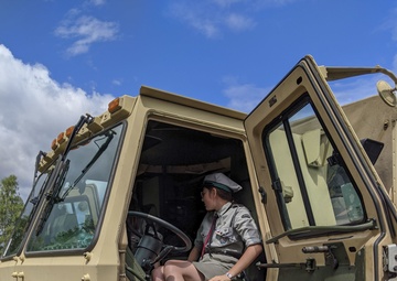 Soldiers stationed in Poland share experiences with local scouts