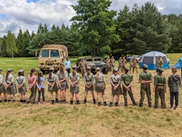 Soldiers stationed in Poland share experiences with local scouts