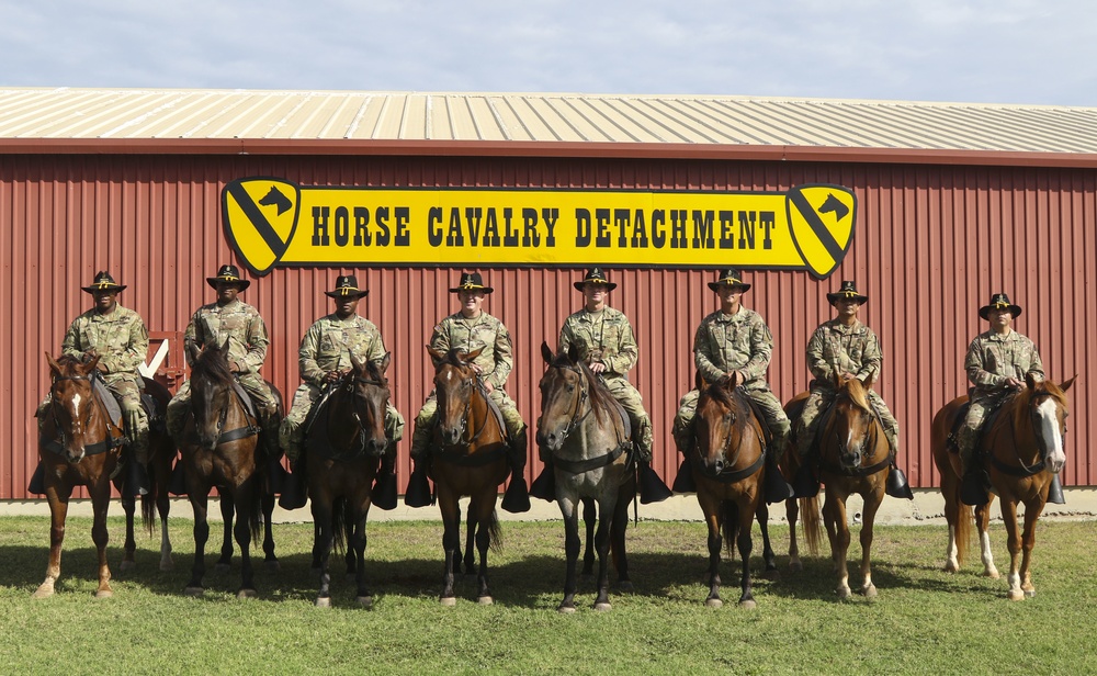1CD Command Sergeants Major at the Horse Cavalry Detachment