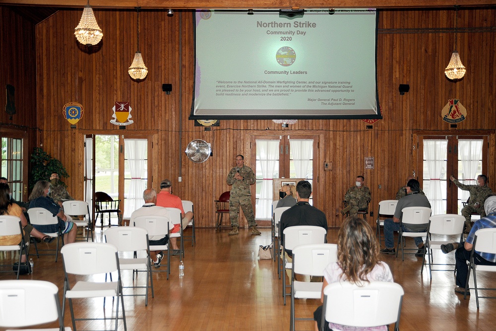 Maj. Gen. Paul Rogers Addresses Business Leaders on Community Day Northern Strike 20