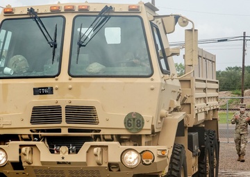 Texas Military Members deliver water and ice to south Texas towns affected by Hurricane Hanna