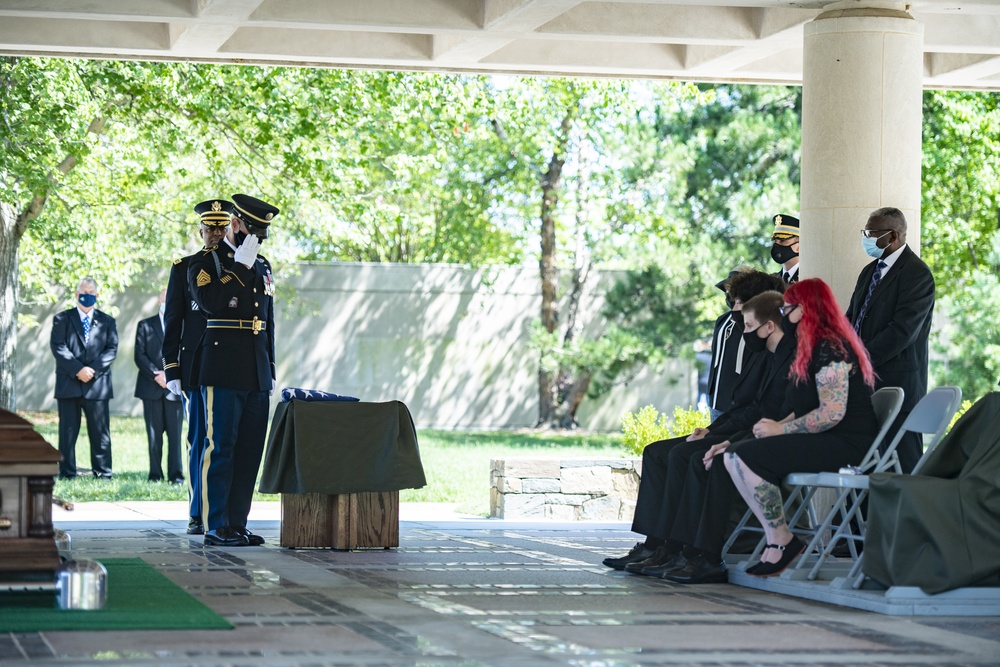 Modified Military Funeral Honors for U.S. Army Sgt. 1st Class Frank Ehlinger in Section 60