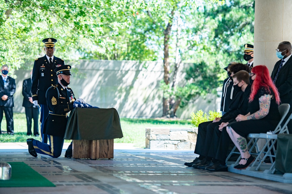 Modified Military Funeral Honors for U.S. Army Sgt. 1st Class Frank Ehlinger in Section 60