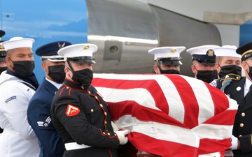 The casket of Rep. John Lewis arrives at Dobbins