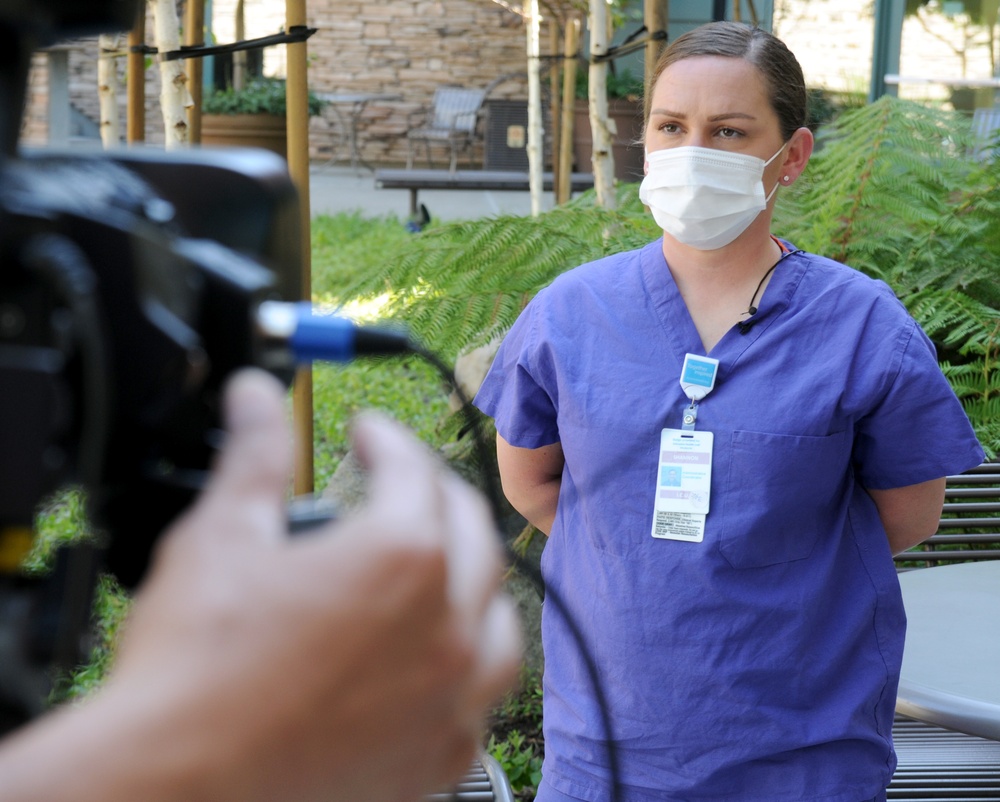 Service members support staff during COVID-19 operations in California hospitals