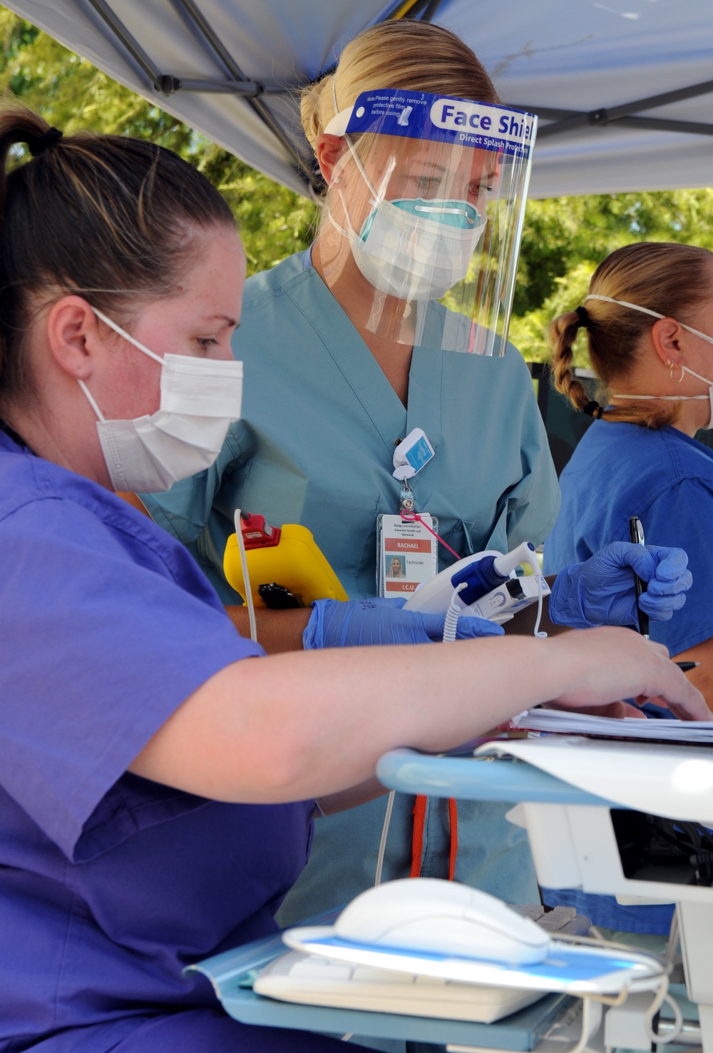 Service members support staff during COVID-19 operations in California hospitals