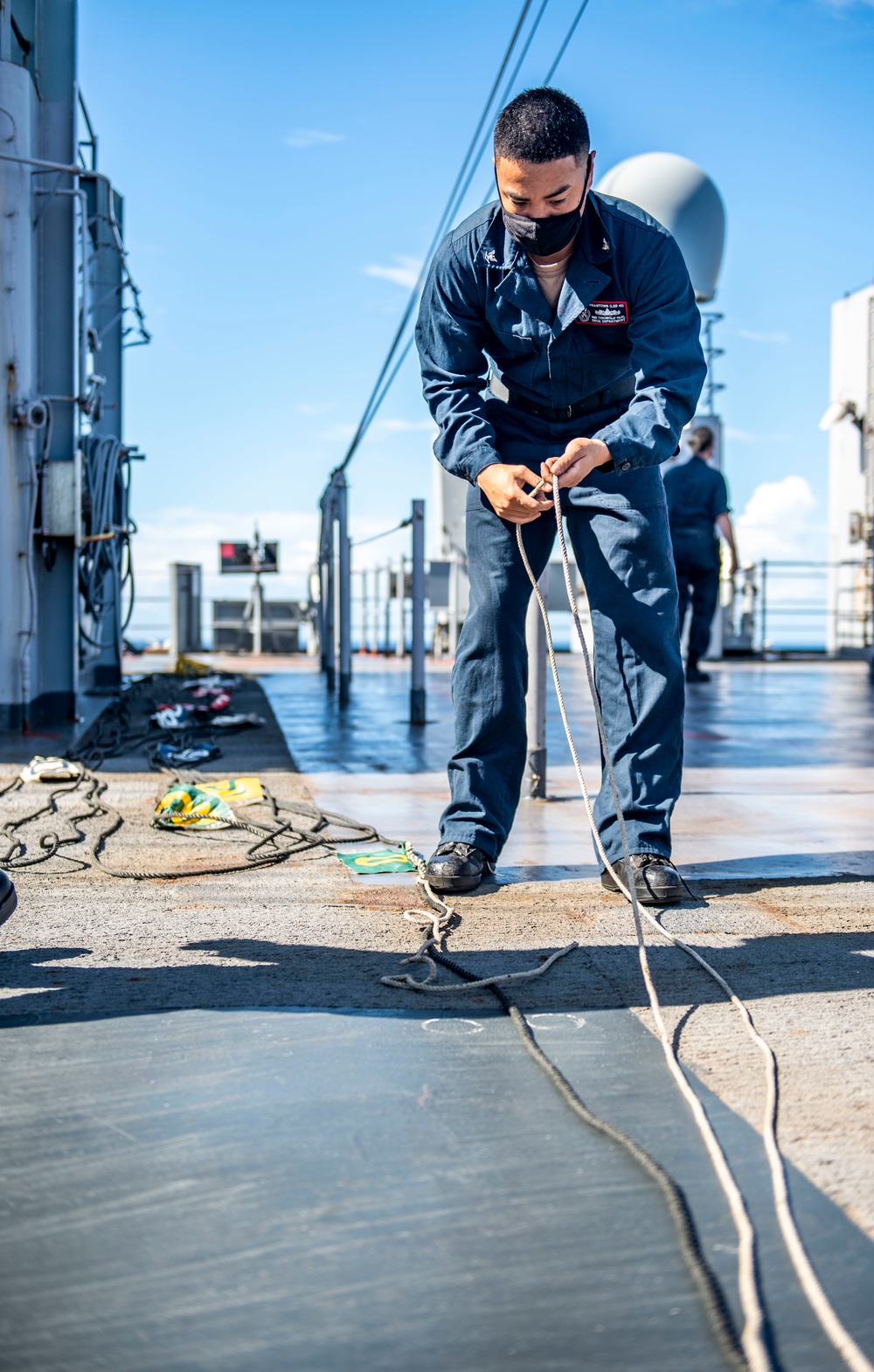 USS Germantown (LSD 42) Conducts a Replenishment-at-Sea with USNS Washington Chambers (T-AKE 11)