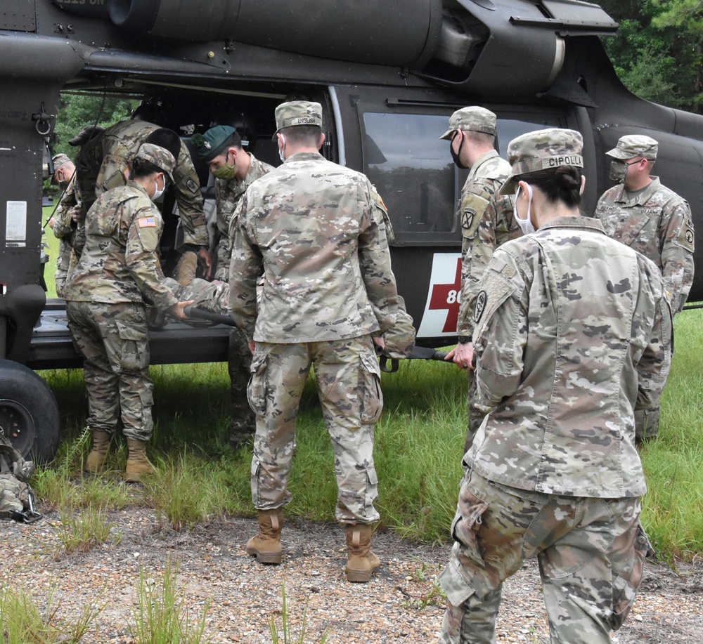 Medics receive hands-on training during medevac operations