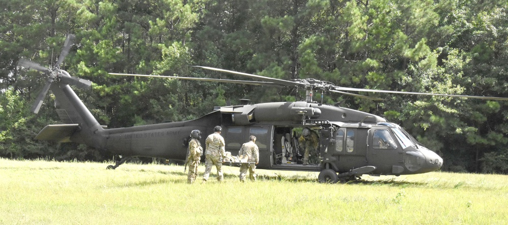 Medics receive hands-on training during medevac operations