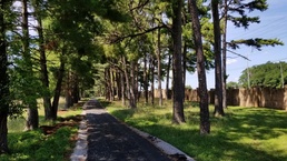 New trail on north end of installation built with recycling funds