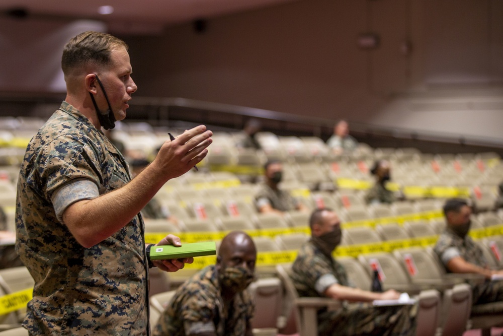 Sgt. Maj. Black, senior enlisted leaders address Camp Pendleton Marines