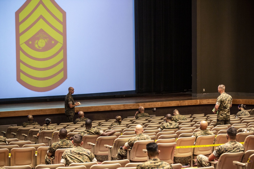 Sgt. Maj. Black, senior enlisted leaders address Camp Pendleton Marines