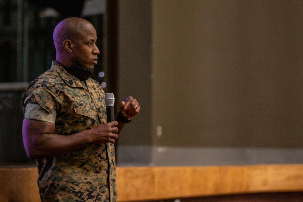 Sgt. Maj. Black, senior enlisted leaders address Camp Pendleton Marines