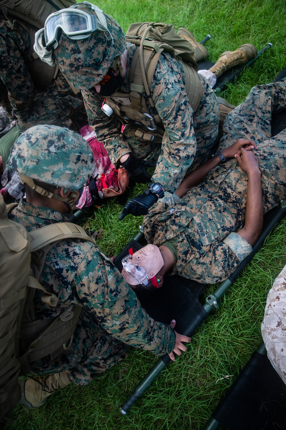 You call a corpsman! CLB-31, 31st MEU care for and evacuate simulated casualties