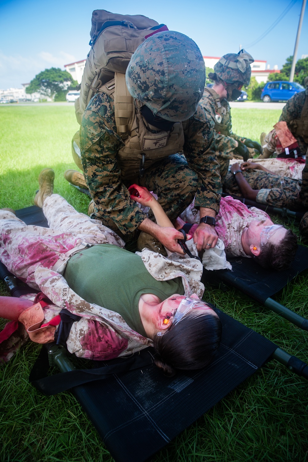 You call a corpsman! CLB-31, 31st MEU care for and evacuate simulated casualties