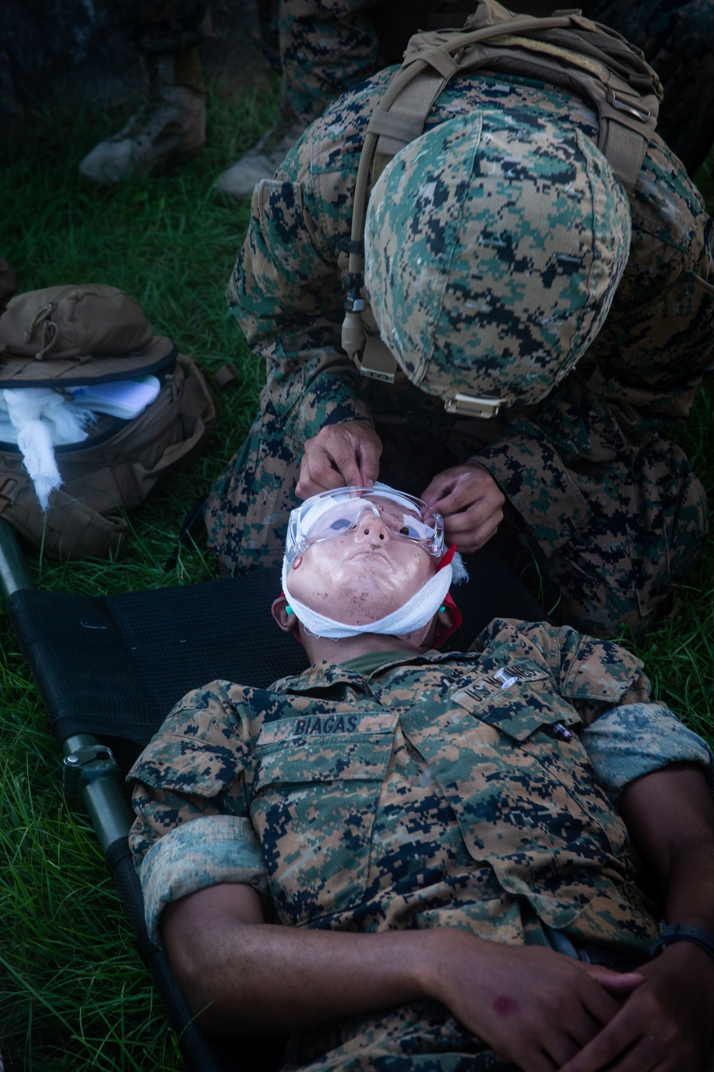 You call a corpsman! CLB-31, 31st MEU care for and evacuate simulated casualties