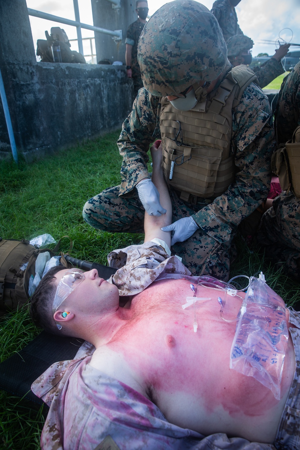 You call a corpsman! CLB-31, 31st MEU care for and evacuate simulated casualties