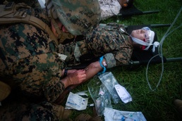 You call a corpsman! CLB-31, 31st MEU care for and evacuate simulated casualties