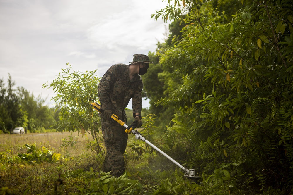 TF KM20 Marines commence Peleliu airfield repair project