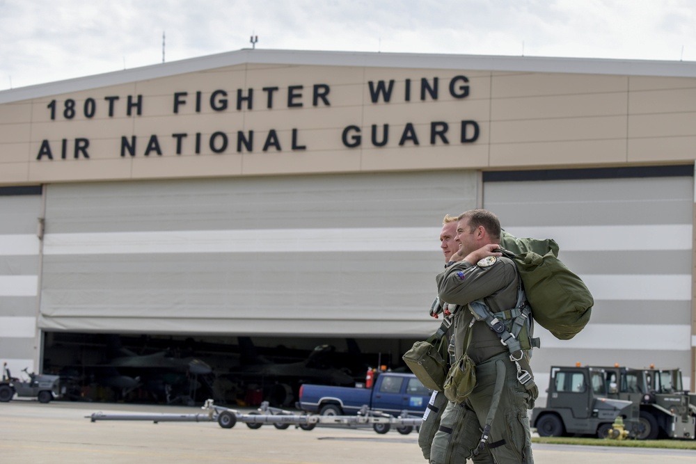 180th Fighter Wing Conducts Training Flights