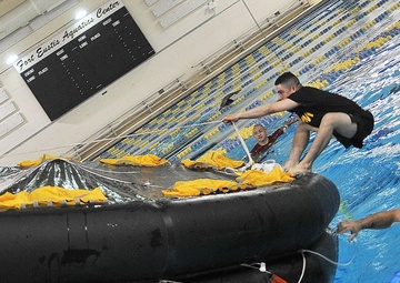 Mariners take plunge for raft training
