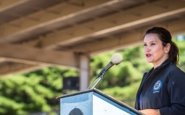 Governor Gretchen Whitmer Joins Michigan National Guard for Pass  and Review Ceremony at Camp Grayling