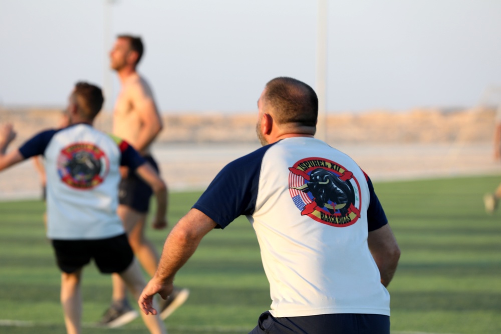 Coalition Forces enjoy a friendly match of soccer