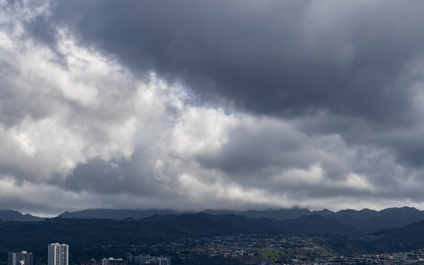 Vintage PBY Catalina flying boat takes off from Pearl Harbor